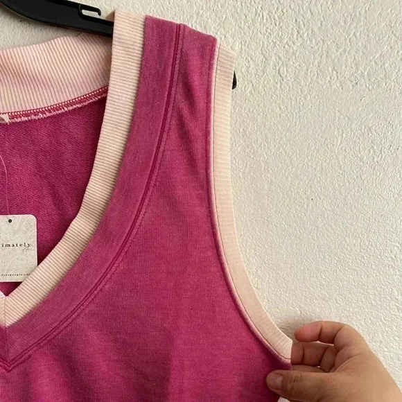 🆕Free People Intimately Cozy Cool Girl Tank Bodysuit Pink Dragon Fruit S🆕 - Picture 8 of 16